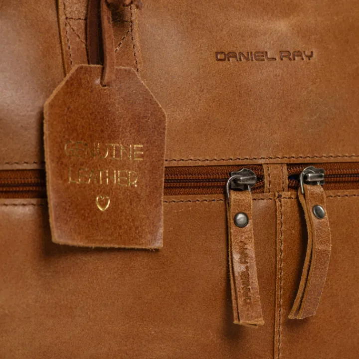 Herentassen|15.6 Inch Laptoptassen>Daniel Ray Gouldburn Laptopbag cognac