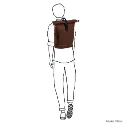 Kleine Rugzakken|Heren Rugzakken>Daniel Ray Highlands Waterproof Rolltop Backpack M 15" dark brown