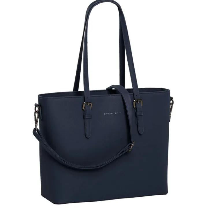 Schoudertassen|Shoppers>Daniel Ray Lithgow Laptop Shopper navy