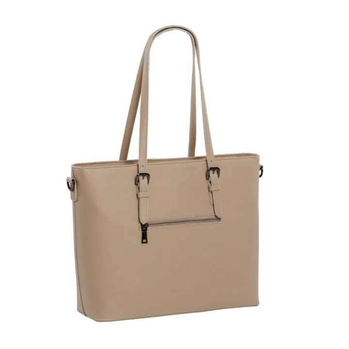 Shoppers|Schoudertassen>Daniel Ray Lithgow Laptop Shopper beige