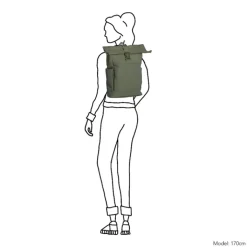 Kleine Rugzakken|Heren Rugzakken>Daniel Ray Pittsburgh Rolltop Backpack Coated 15.6" olive green