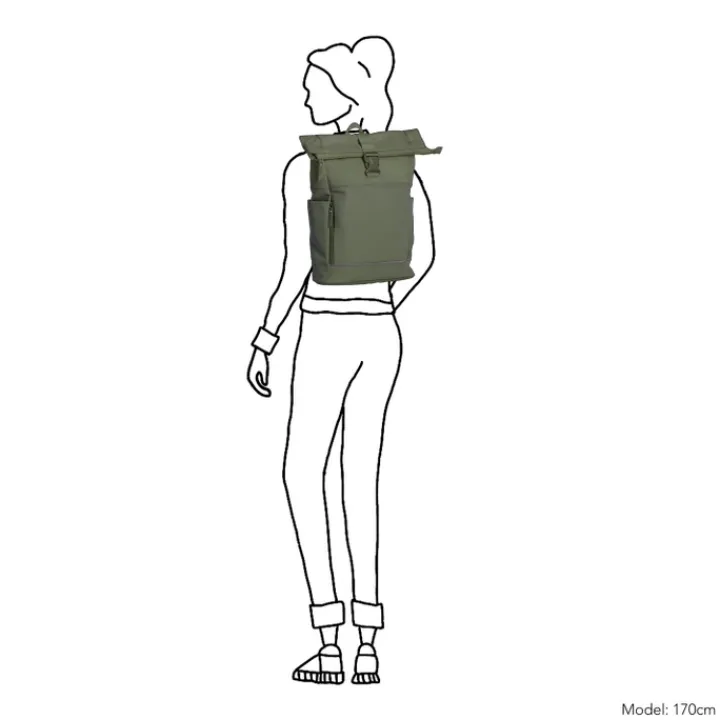 Kleine Rugzakken|Heren Rugzakken>Daniel Ray Pittsburgh Rolltop Backpack Coated 15.6" olive green