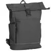 Kleine Rugzakken|Heren Rugzakken>Daniel Ray Pittsburgh Rolltop Backpack Coated 15.6" dark grey