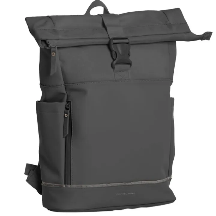 Kleine Rugzakken|Heren Rugzakken>Daniel Ray Pittsburgh Rolltop Backpack Coated 15.6" dark grey