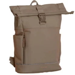 Kleine Rugzakken|Heren Rugzakken>Daniel Ray Pittsburgh Rolltop Backpack Coated 15.6" taupe