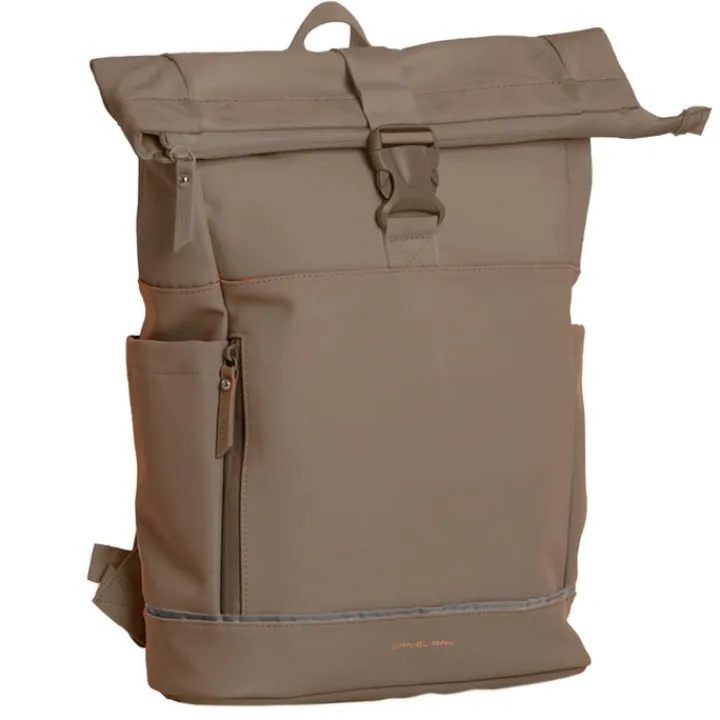 Kleine Rugzakken|Heren Rugzakken>Daniel Ray Pittsburgh Rolltop Backpack Coated 15.6" taupe
