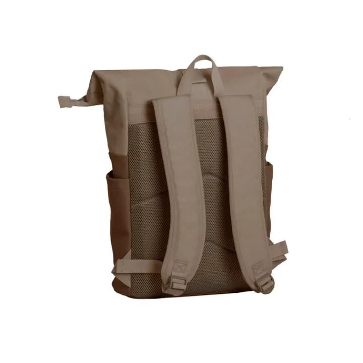 Kleine Rugzakken|Heren Rugzakken>Daniel Ray Pittsburgh Rolltop Backpack Coated 15.6" taupe