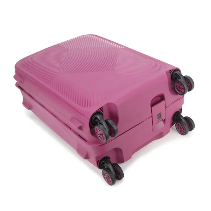 Transavia Trolleys|Handbagage Trolleys>Decent Axiss-Fix 4 Wiel Cabin Trolley 55 lavendel