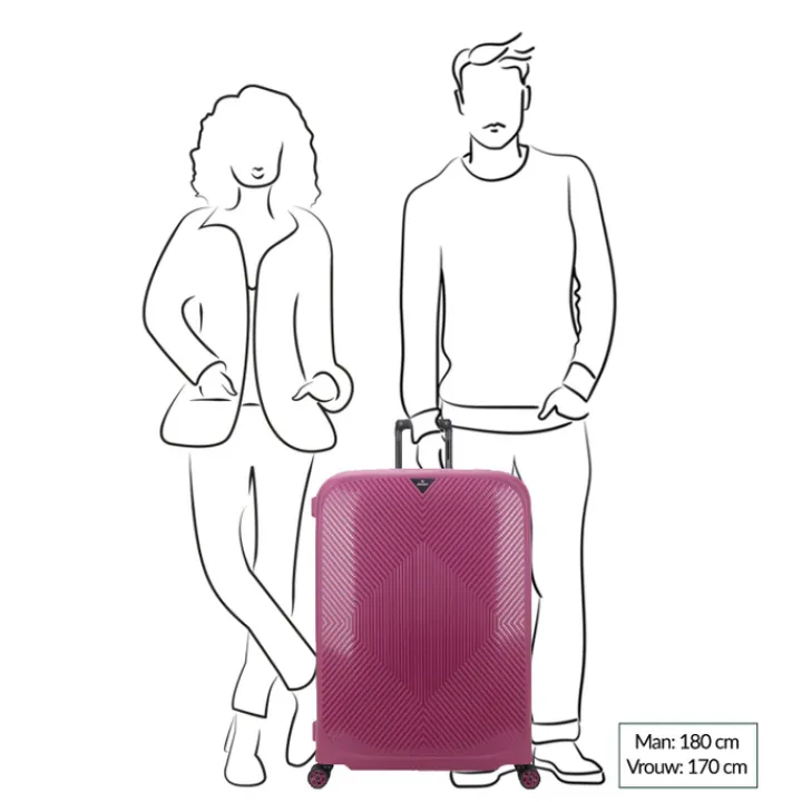 Harde Koffers|Reiskoffers>Decent Axiss-Fix 4 Wiel Trolley 78 lavendel