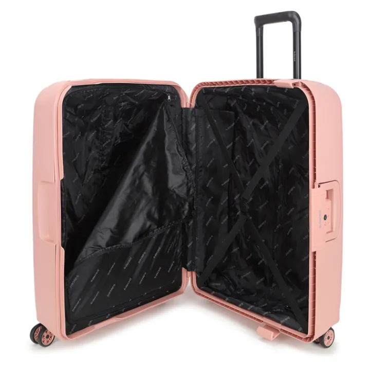 Harde Koffers|Reiskoffers>Decent Axiss-Fix 4 Wiel Trolley 68 licht roze