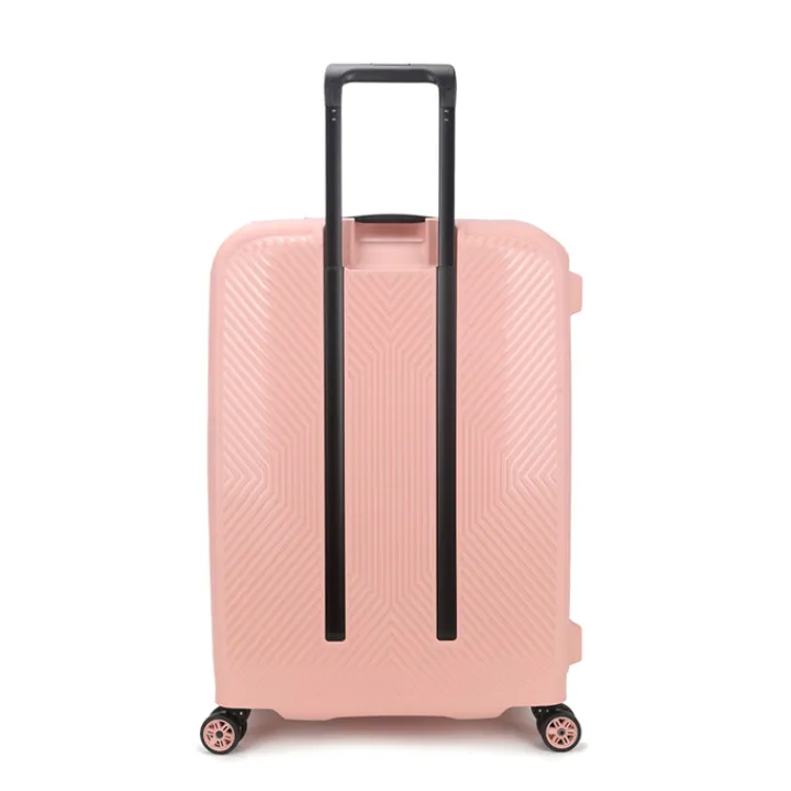 Harde Koffers|Reiskoffers>Decent Axiss-Fix 4 Wiel Trolley 68 licht roze