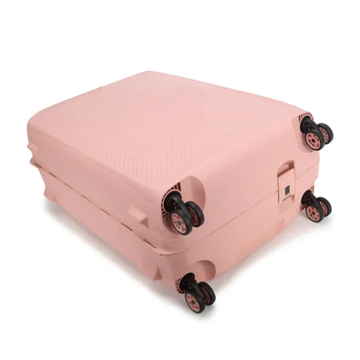Harde Koffers|Reiskoffers>Decent Axiss-Fix 4 Wiel Trolley 68 licht roze
