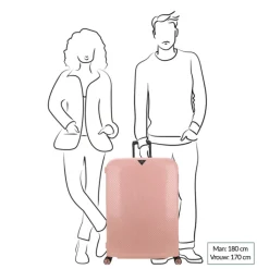 Reistrolleys|Reiskoffers>Decent Axiss-Fix 4 Wiel Trolley 78 licht roze