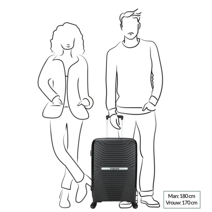 Lichtgewicht Koffers|Harde Koffers>Decent Cross-One Trolley 66 black