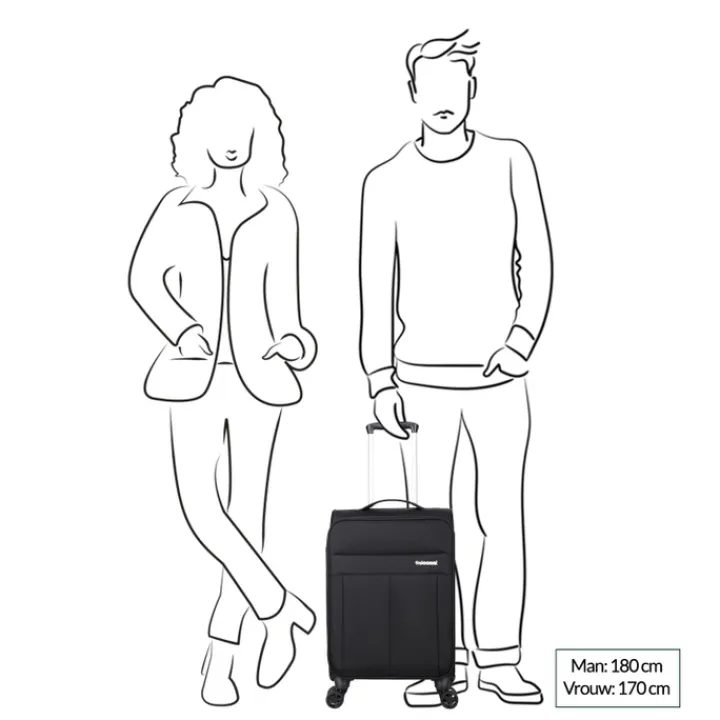 Handbagage Trolleys|Lichtgewicht Koffers>Decent D-Upright Trolley 55 grey
