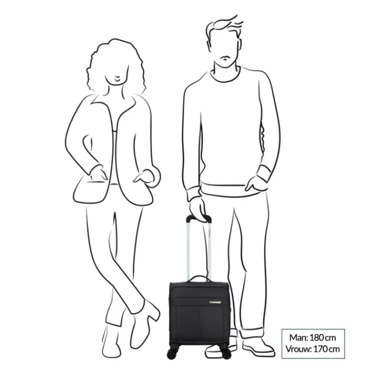 Handbagage Trolleys|Reistrolleys>Decent D-Upright Underseater Trolley 42cm dark blue