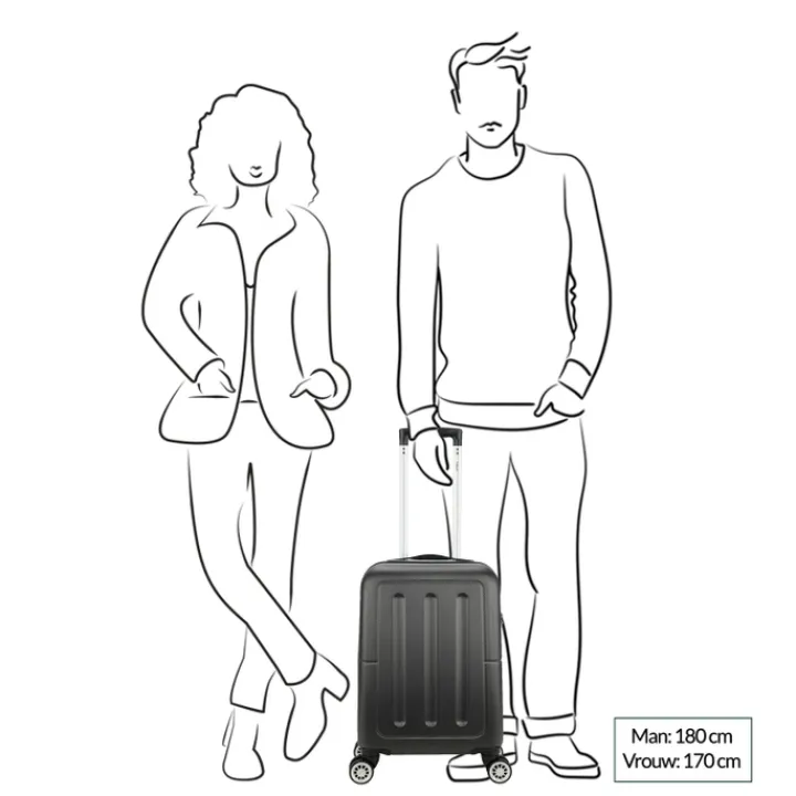 Handbagage Trolleys|Handbagage Koffers>Decent Neon-Fix Trolley 55 antraciet