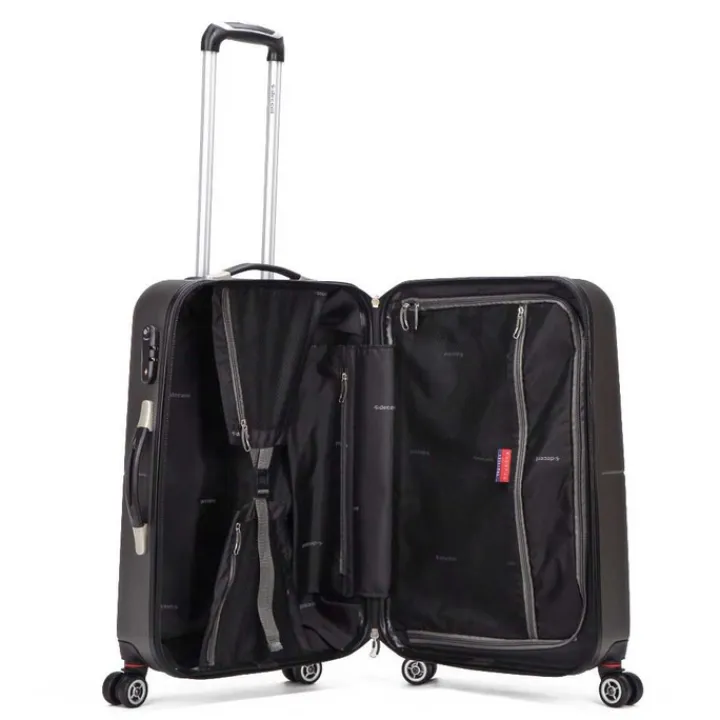 Harde Koffers|Reiskoffers>Decent Neon-Fix Trolley 76 antraciet