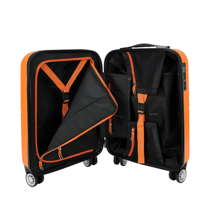 Handbagage Trolleys|Reistrolleys>Decent Neon-Fix Trolley 55 oranje