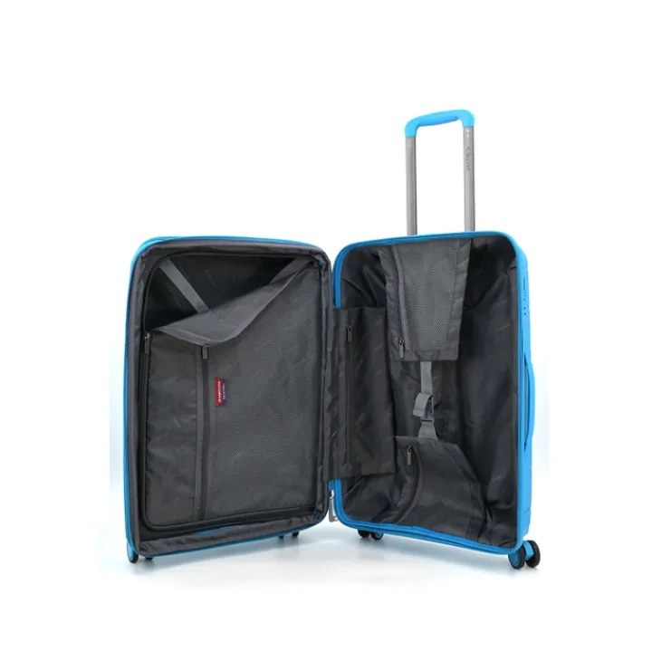 Reistrolleys|Reiskoffers>Decent Straight-Line Medium Trolley petrol blue