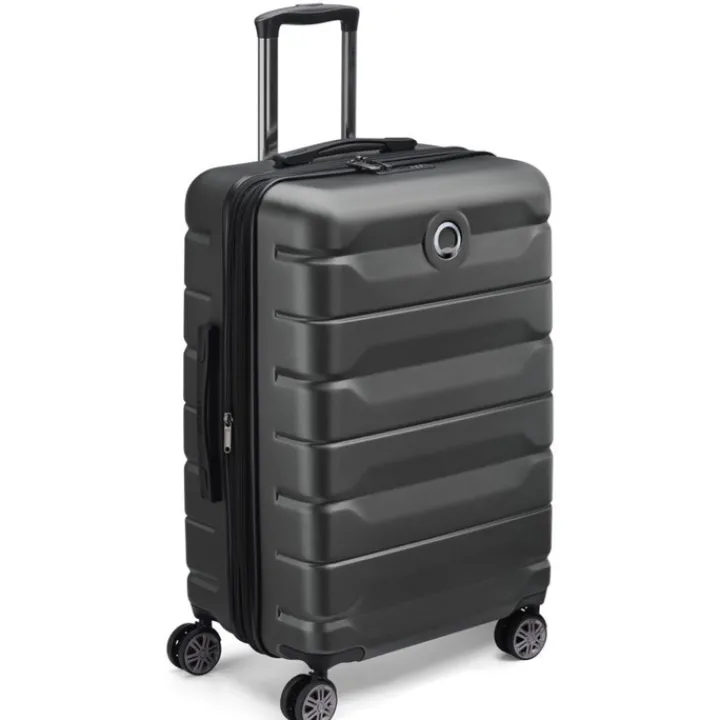 Reistrolleys|Reiskoffers>Delsey Air Armour 4 Wheel Medium Trolley 68 Expandable black
