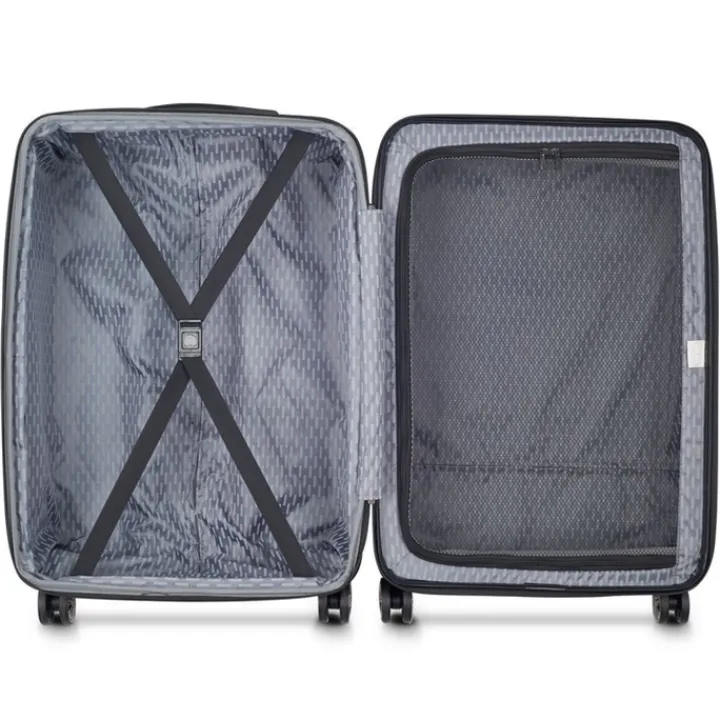 Reistrolleys|Reiskoffers>Delsey Air Armour 4 Wheel Medium Trolley 68 Expandable black