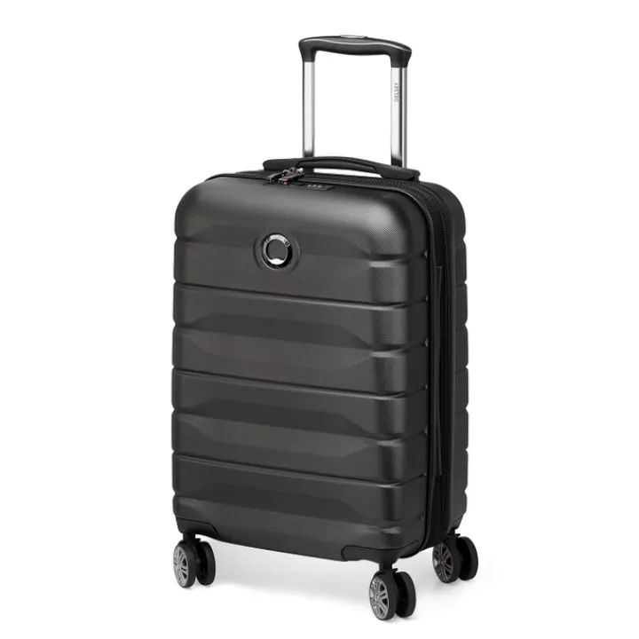 Transavia Trolleys|Ryanair Trolleys>Delsey Air Armour 4 Wheel Slim Cabin Trolley 55/40 black
