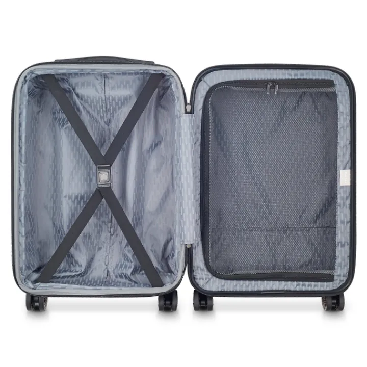 Transavia Trolleys|Ryanair Trolleys>Delsey Air Armour 4 Wheel Slim Cabin Trolley 55/40 black