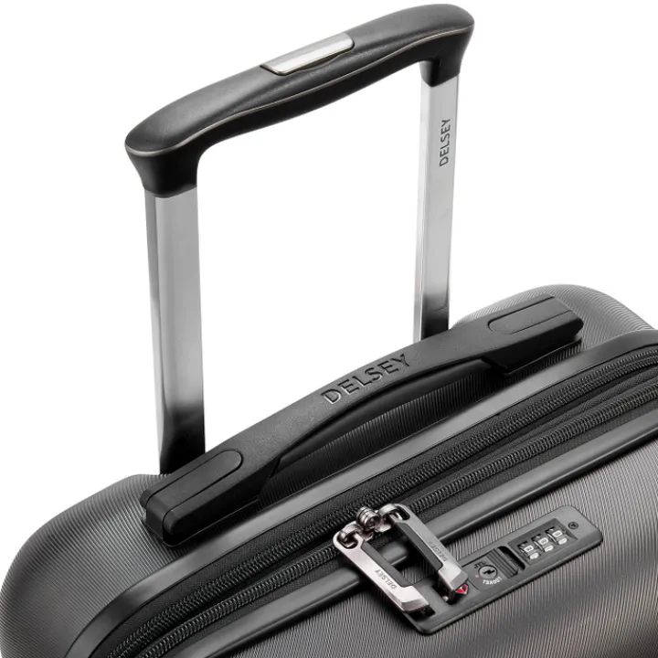 Transavia Trolleys|Ryanair Trolleys>Delsey Air Armour 4 Wheel Slim Cabin Trolley 55/40 black