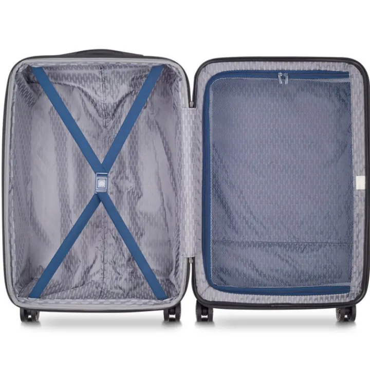 Reistrolleys|Reiskoffers>Delsey Air Armour 4 Wheel Medium Trolley 68 Expandable night blue