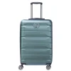 Reistrolleys|Reiskoffers>Delsey Air Armour 4 Wheel Medium Trolley 68 Expandable light green