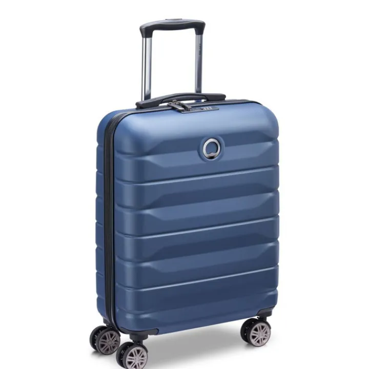 Transavia Trolleys|Ryanair Trolleys>Delsey Air Armour 4 Wheel Slim Cabin Trolley 55/40 night blue