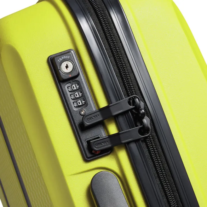Transavia Trolleys|Ryanair Trolleys>Delsey Belmont Plus MR Cabin Trolley 55/40 green chartreuse