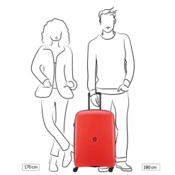 Reistrolleys|Reiskoffers>Delsey Belmont Plus MR Trolley M Expandable red