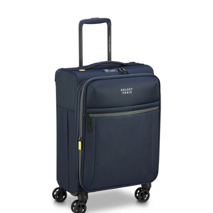 Handbagage Trolleys|Reistrolleys>Delsey Brochant 3 Cabin Trolley 55 Expandable navy blue