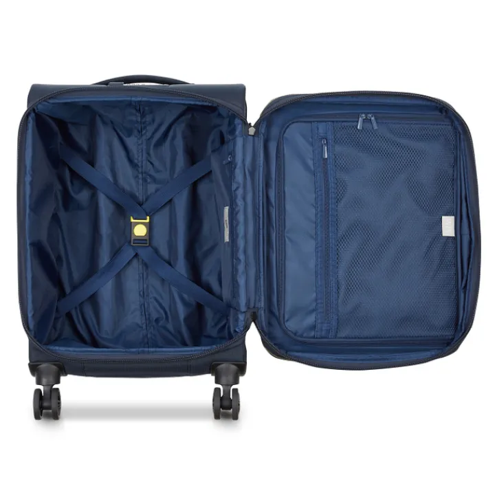 Handbagage Trolleys|Reistrolleys>Delsey Brochant 3 Cabin Trolley 55 Expandable navy blue