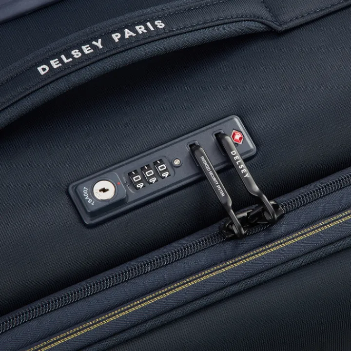 Handbagage Trolleys|Reistrolleys>Delsey Brochant 3 Cabin Trolley 55 Expandable navy blue