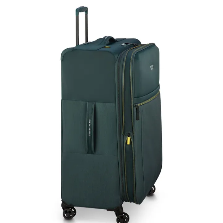 Reistrolleys|Reiskoffers>Delsey Brochant 3 Trolley 78 Expandable pine green