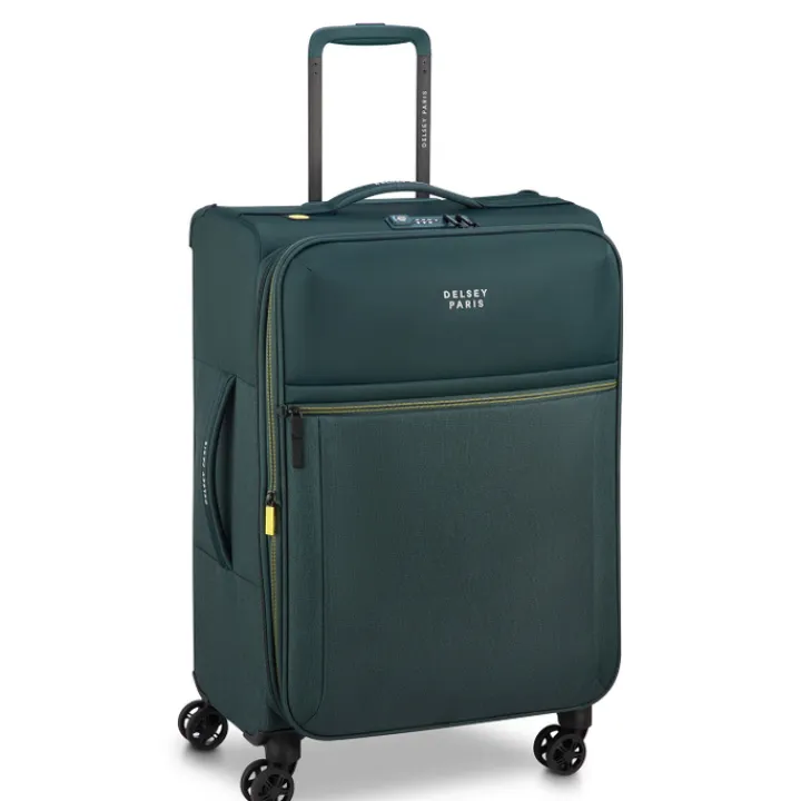 Reistrolleys|Reiskoffers>Delsey Brochant 3 Trolley 67 Expandable pine green