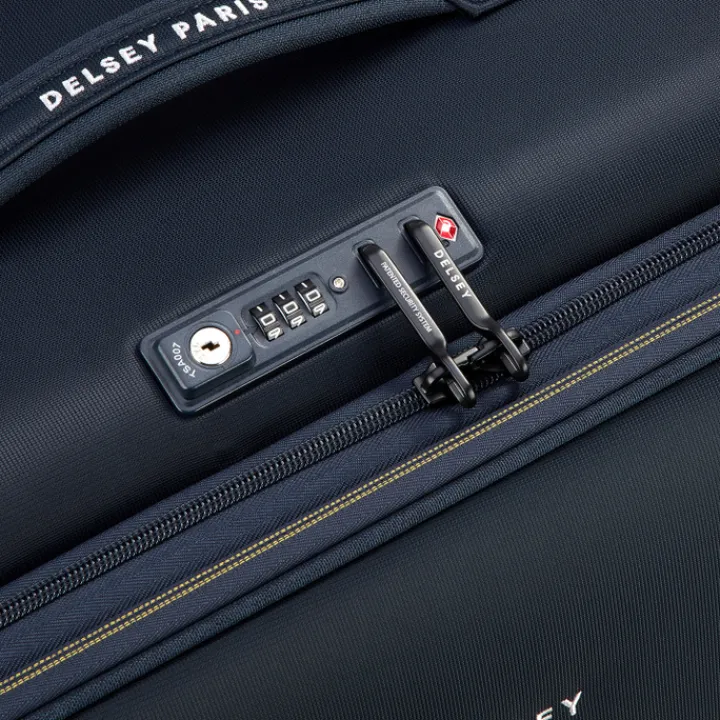 Reistrolleys|Reiskoffers>Delsey Brochant 3 Trolley 78 Expandable navy blue