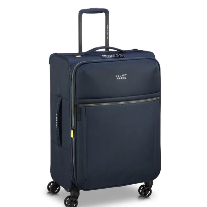 Reistrolleys|Reiskoffers>Delsey Brochant 3 Trolley 67 Expandable navy blue