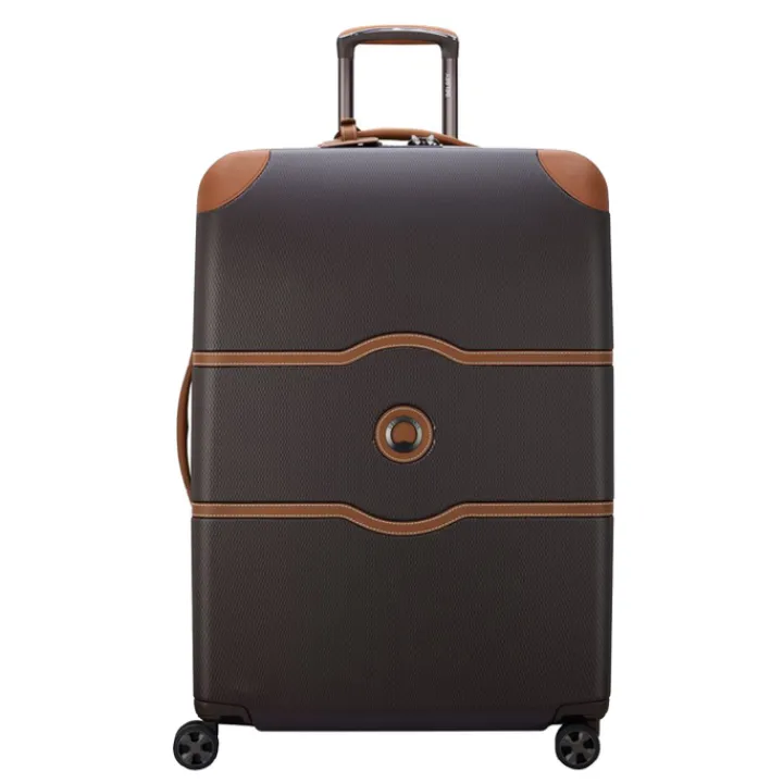 Reistrolleys|Reiskoffers>Delsey Chatelet Air 2.0 4 Wheel Large Trolley 76 marron