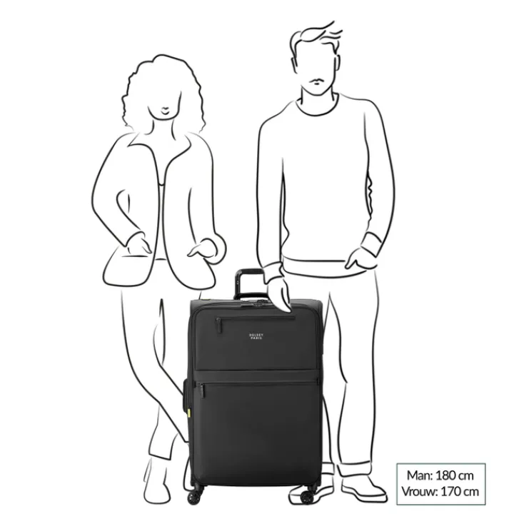 Reistrolleys|Reiskoffers>Delsey Maubert 2.0 Trolley 79 Expandable black