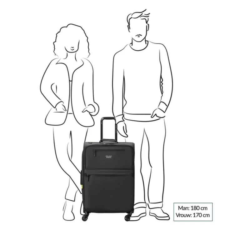 Reistrolleys|Reiskoffers>Delsey Maubert 2.0 Trolley 69 Expandable navy blue