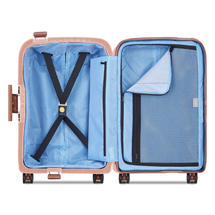 Transavia Trolleys|Klm Trolleys>Delsey Moncey 4 Wheel Cabin Trolley 55/35 rose