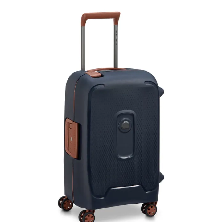 Transavia Trolleys|Klm Trolleys>Delsey Moncey 4 Wheel Cabin Trolley 55/35 navy blue