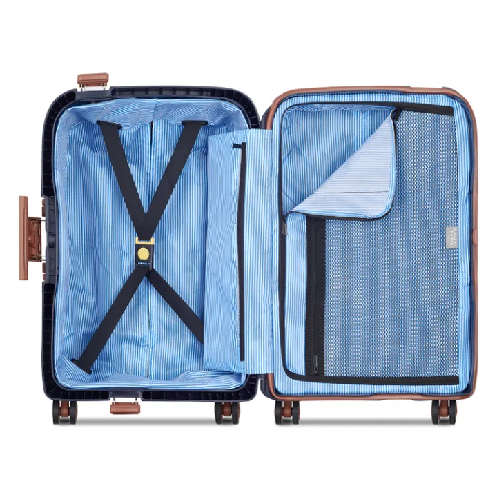 Transavia Trolleys|Klm Trolleys>Delsey Moncey 4 Wheel Cabin Trolley 55/35 navy blue