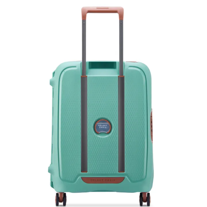 Transavia Trolleys|Ryanair Trolleys>Delsey Moncey 4 Wheel Slim Cabin Trolley 55 almond