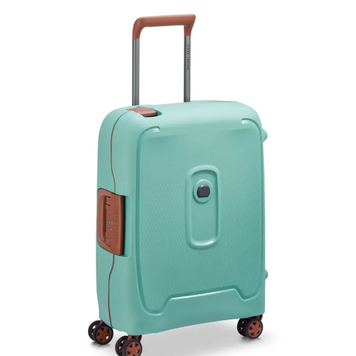 Transavia Trolleys|Ryanair Trolleys>Delsey Moncey 4 Wheel Slim Cabin Trolley 55 almond