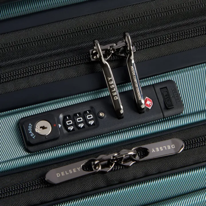 Handbagage Trolleys|Reistrolleys>Delsey Shadow 5.0 Cabin Trolley Front Pocket 55 Expandable green
